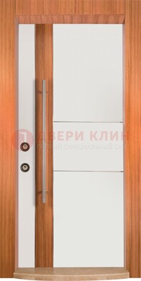 Белая входная дверь c МДФ панелью ЧД-09 в частный дом в Ликино-Дулево