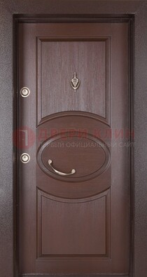 Коричневая входная дверь c МДФ панелью ЧД-36 в частный дом в Ликино-Дулево