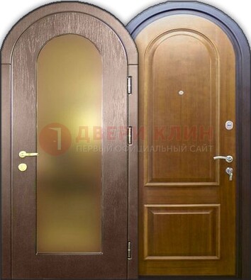 Металлическая арочная дверь ДА-12 в банк в Ликино-Дулево