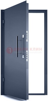 Черная металлическая бронированная дверь ДБ-1 в Ликино-Дулево