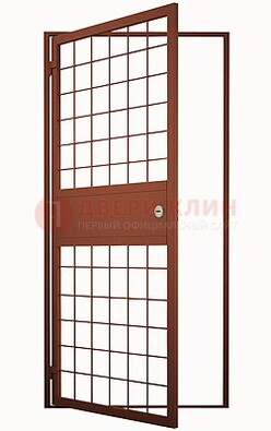 Коричневая металлическая бронированная дверь ДБ-6 в Ликино-Дулево