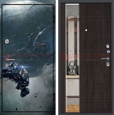 Железная дверь с фотопечатью космической фантастики ДФ-51 в Ликино-Дулево