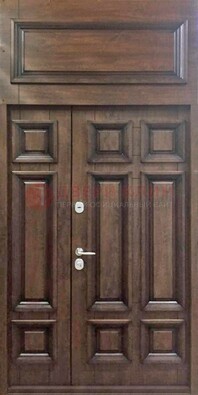 Классическая входная дверь с верхней фрамугой ДФГ-15 в Ликино-Дулево