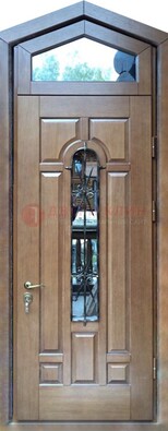 Железная дверь Винорит с фрамугой для частного дома ДФГ-34 в Ликино-Дулево