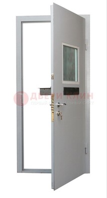 Белая металлическая дверь в кассу ДКС-1 в Ликино-Дулево
