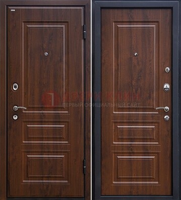 Темная металлическая дверь с МДФ ДМ-140 в Ликино-Дулево