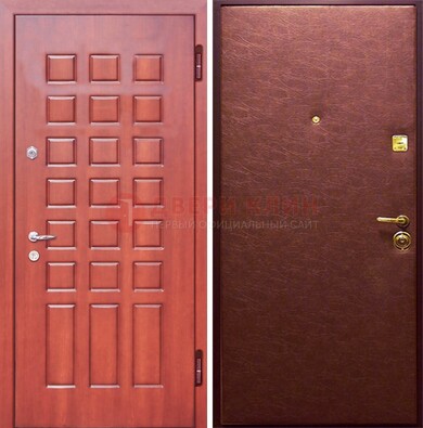 Входная дверь с МДФ и винилискожей ДМ-178 для офиса в Ликино-Дулево
