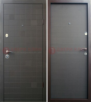 Черная железная дверь МДФ ДМ-227 в Ликино-Дулево