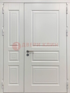 Полуторная светлая металлическая дверь с МДФ ДМ-336 в Ликино-Дулево