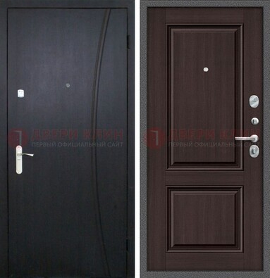 Темная стальная дверь с МДФ панелями ДМ-362 в Ликино-Дулево