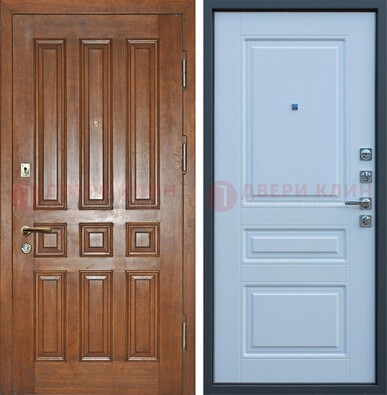 Стальная дверь с классическими панелями МДФ ДМ-383 в Ликино-Дулево