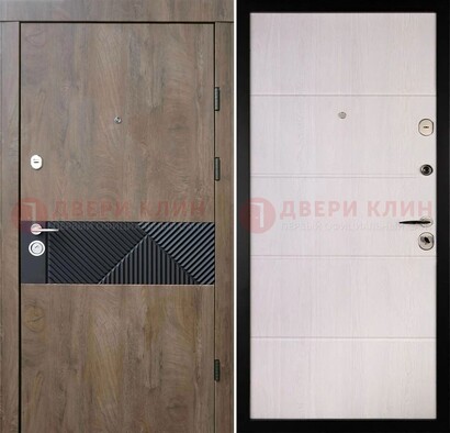 Современная стальная дверь с МДФ в квартиру ДМ-444 в Тамбове