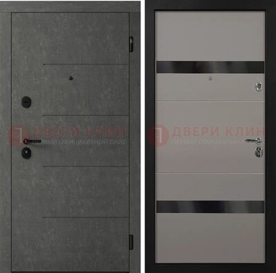 Металлическая дверь с разными МДФ панелями в квартиру ДМ-500 в Ликино-Дулево
