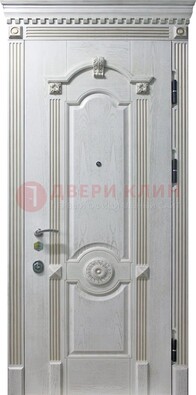 Белая дверь с МДФ ДМ-525 в Ликино-Дулево