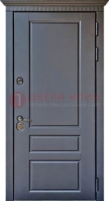 Тёмная входная дверь для коттеджа с МДФ ДМ-528 в Ликино-Дулево