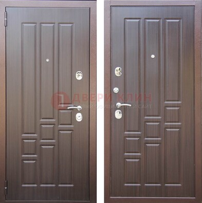 Теплая металлическая дверь с МДФ с двух сторон ДМ-80 в Ликино-Дулево