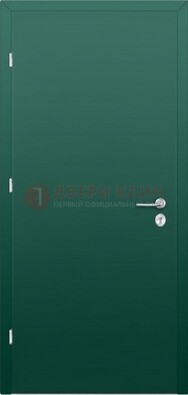 Зеленая стальная дверь с нитроэмалью ДН-6 в Белгороде