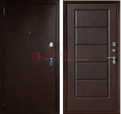Темная входная дверь с порошковым окрасом ДП-113 в Ликино-Дулево