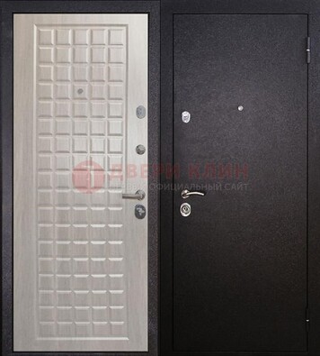 Черная входная дверь с порошковым покрытием ДП-206 в Ликино-Дулево