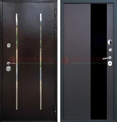 Стальная дверь с порошковым напылением с МДФ и стеклом ДП-230 в Ликино-Дулево