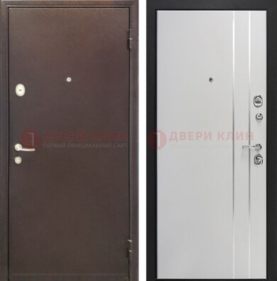 Входная дверь с порошковым покрытием с МДФ с молдингами ДП-232 в Ликино-Дулево