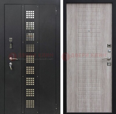 Железная дверь с порошковым покрытием Медный антик/Капучино  ДП-233 в Ликино-Дулево