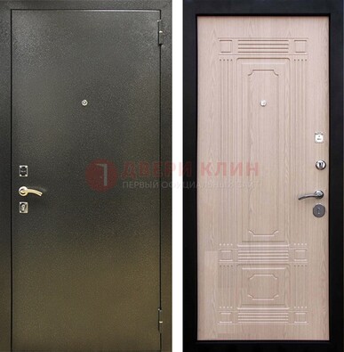 Входная темно-серая дверь с порошковым напылением и МДФ ДП-273 в Ликино-Дулево