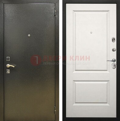 Металлическая темная дверь с порошковым напылением и классической МДФ ДП-298 в Ликино-Дулево