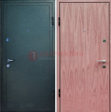 Черная входная дверь с порошковым покрытием ДП-32 в Ликино-Дулево