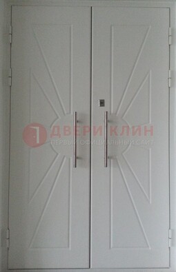 Парадная двухстворчатая дверь с фрезерованным МДФ ДПР-14 в Ликино-Дулево