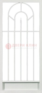 Стальная решетчатая дверь в белом цвете с пикой ДР-11 в Ликино-Дулево