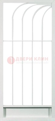 Белая металлическая решетчатая дверь ДР-17 в Ликино-Дулево