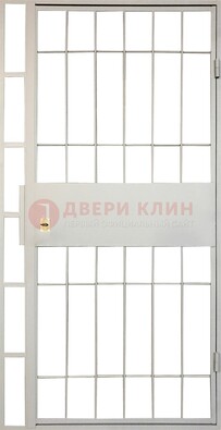 Железная решетчатая дверь в белом цвете ДР-19 в Ликино-Дулево