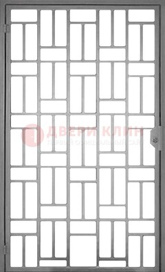 Металлическая решетчатая дверь в сером цвете ДР-23 в Ликино-Дулево