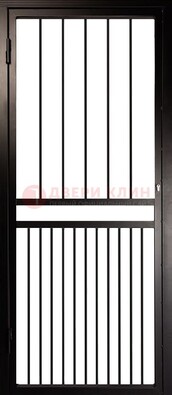 Коричневая одностворчатая железная решетчатая дверь ДР-24 в Ликино-Дулево