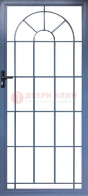 Синяя металлическая решетчатая дверь ДР-28 в Ликино-Дулево