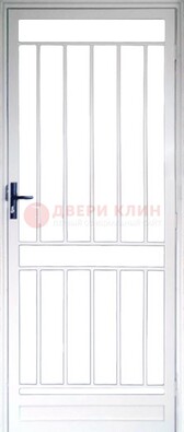 Железная решетчатая дверь белая ДР-32 в Ликино-Дулево