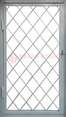 Серая стальная решетчатая дверь ДР-3 в Ликино-Дулево