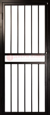 Темная стальная решетчатая дверь для дома ДР-45 в Ликино-Дулево