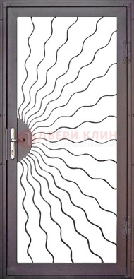Коричневая железная решетчатая дверь ДР-8 в Ликино-Дулево
