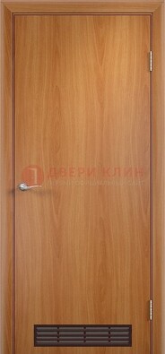 Светлая техническая дверь с вентиляционной решеткой ДТ-1 в Ликино-Дулево