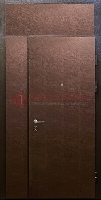 Тамбурная дверь с верхней фрамугой с винилискожей ДТМ-7 в Ликино-Дулево
