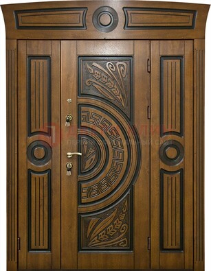 Парадная входная дверь с виноритом и узором ДВТ-194 в Ликино-Дулево