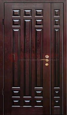 Коричневая металлическая дверь с виноритом ДВТ-20 в Ликино-Дулево