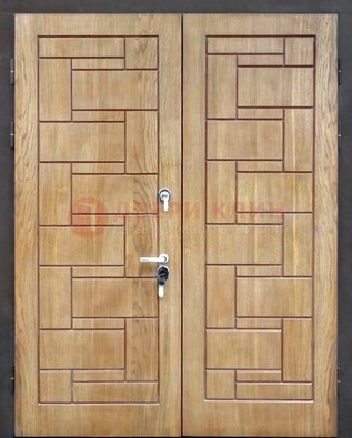 Светло-коричневая стальная дверь с виноритом ДВТ-245 в Ликино-Дулево