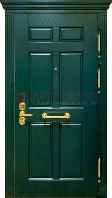 Классическая зеленая дверь с виноритом на улицу ДВТ-248 в Ликино-Дулево