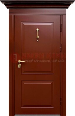 Красная железная дверь винорит для частного дома ДВТ-251 в Ликино-Дулево