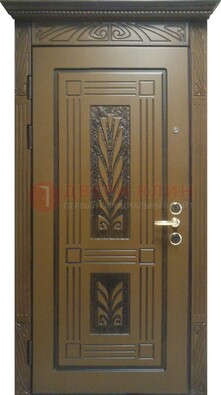 Металлическая дверь с виноритом и узором ДВТ-256 в Ликино-Дулево