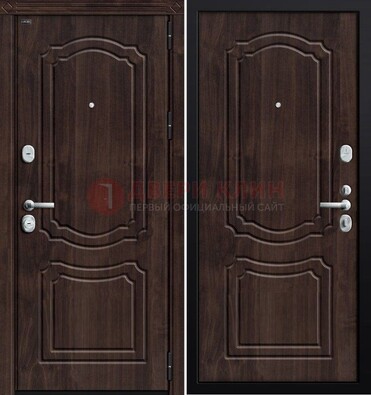 Темная входная дверь с МДФ ДМ-2222 в Ликино-Дулево