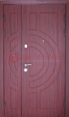 Красная железная дверь с виноритом ДВТ-3 в Ликино-Дулево